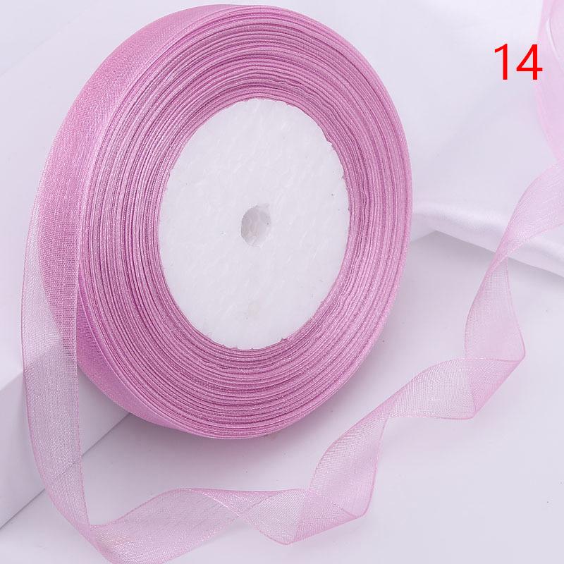 38Meter/Roll 1.5Cm Sheer Chiffon Ribbon For Handmade Bow Craft Wedding Christmas Decoration Diy Card Gift Wrapping