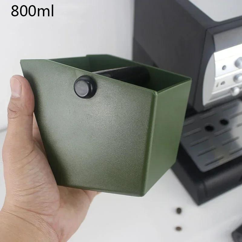 Dump Bin Bucket Anti Slip Espresso Coffee Grounds Container Coffee Knock Box Powder Beveled Coffee Grind Bin Waste Bar