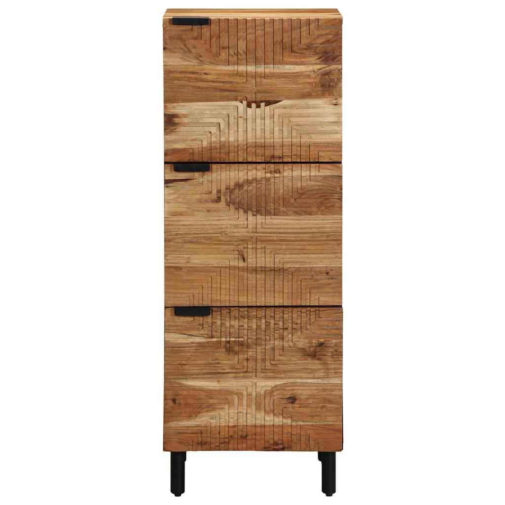 Highboard with Shelf Brown 40 X 33 X 110 Cm Solid Mango Wood