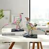 Nordic Simple Long Tail Bird Water Transfer Resin Craft Ornaments Home Living Room Office Exhibition Hall Decorations