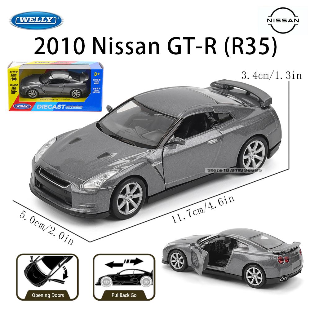 WELLY 5-inch 1999 Nissan GTR R34 Porsche 911 GT3 RS Chevrolet Volkswagen alloy car model toy static die-casting car collection