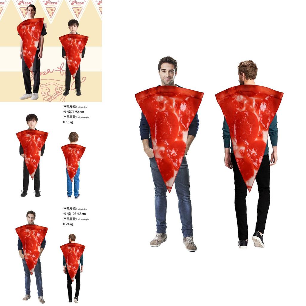 Pizza Eltern-Kind Halloween Kostüm Lustiges Cosplay Outfit für Party Maskerade