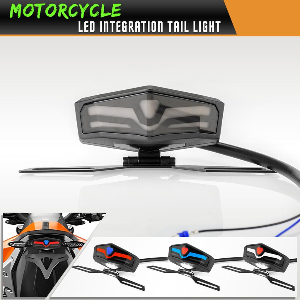 Universal LED Tail Light Integrated Running Lamp Brake & Turn Signal Light with License Plate