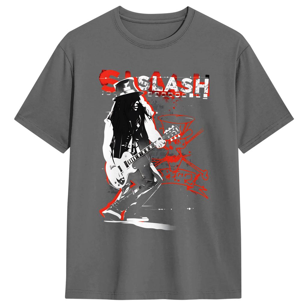 Unisexs Legendary guitarist Slash T Shirt Cotton Clothing Novelty Short Sleeve Round Collar Tees Summer TShirt
