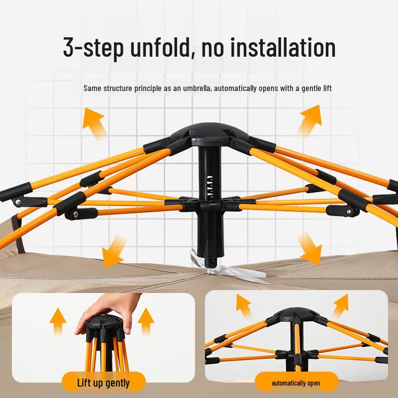 Automatic Pop-up Waterproof Anti-mosquito Camping Tent with UV Protection
