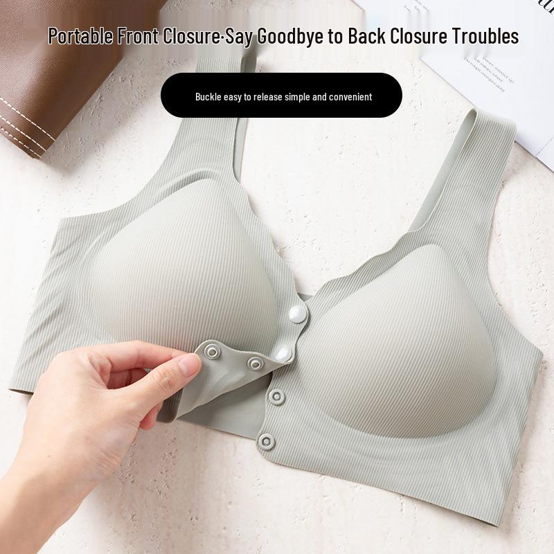 Seamless Wire-Free Front Closure Nursing Bra—Breathable, Soft Support, Comfortable Fit