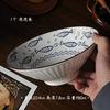Large Size Hand-Painted Japanese Style Bowl Soup Bowl Ramen Bowl Conical Lid Bowl Family Use for Eating Noodles Rice Noodles