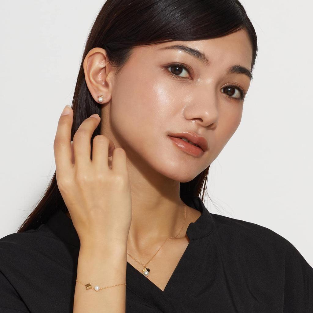 Bracelet for Akoya K18 Pearl [Lala Christie] Women, Pearl, Gold, Leaf, lb102-0002-yg