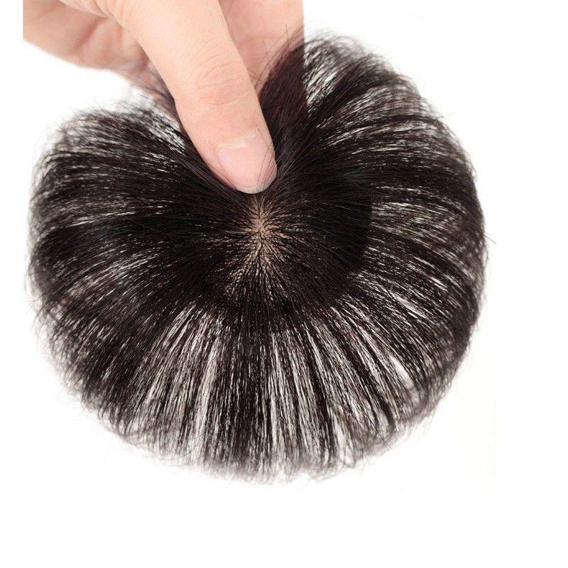 Peruca Curta Cinza para Cobrir Cabelos Grisalhos Feminina: Adesivo Leve para Cabelo de Verão