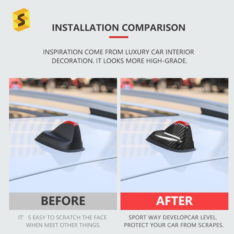ES Car Antenna Shark Fin Decoration Carbon Fiber Aerial Cover for MINI F54 F60