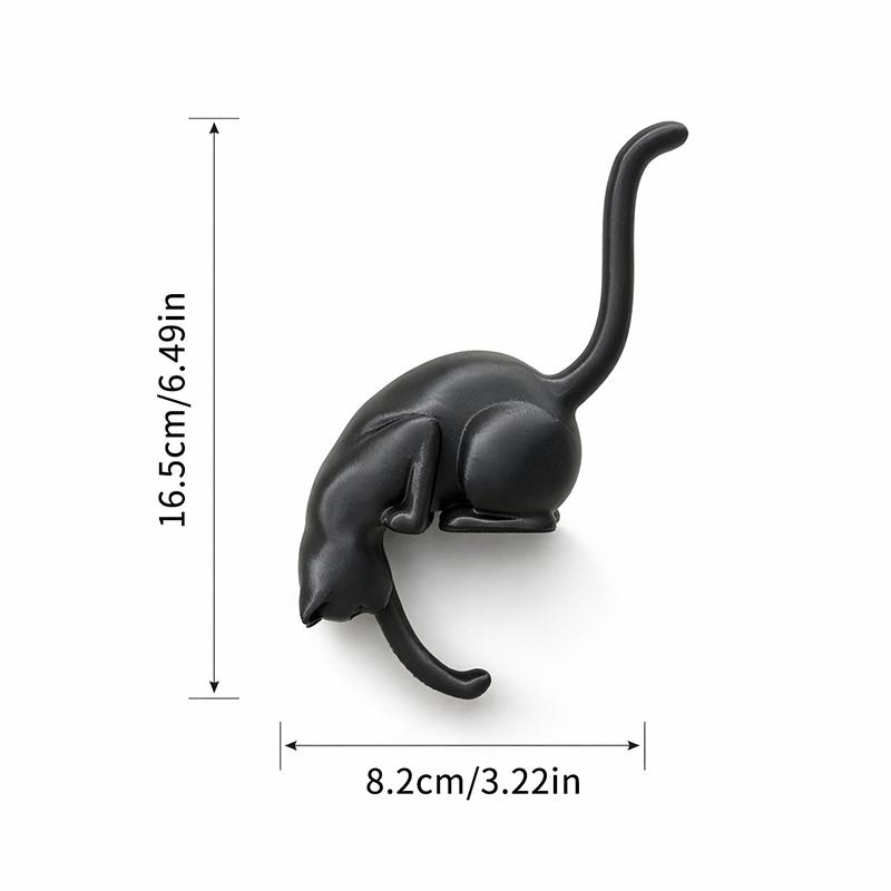 3D Printed Cat Inverted Hanging Ornament Hook - Cat-Shaped Storage Hook For Home Decor, Key, Indoor, Idea For Pet Lover