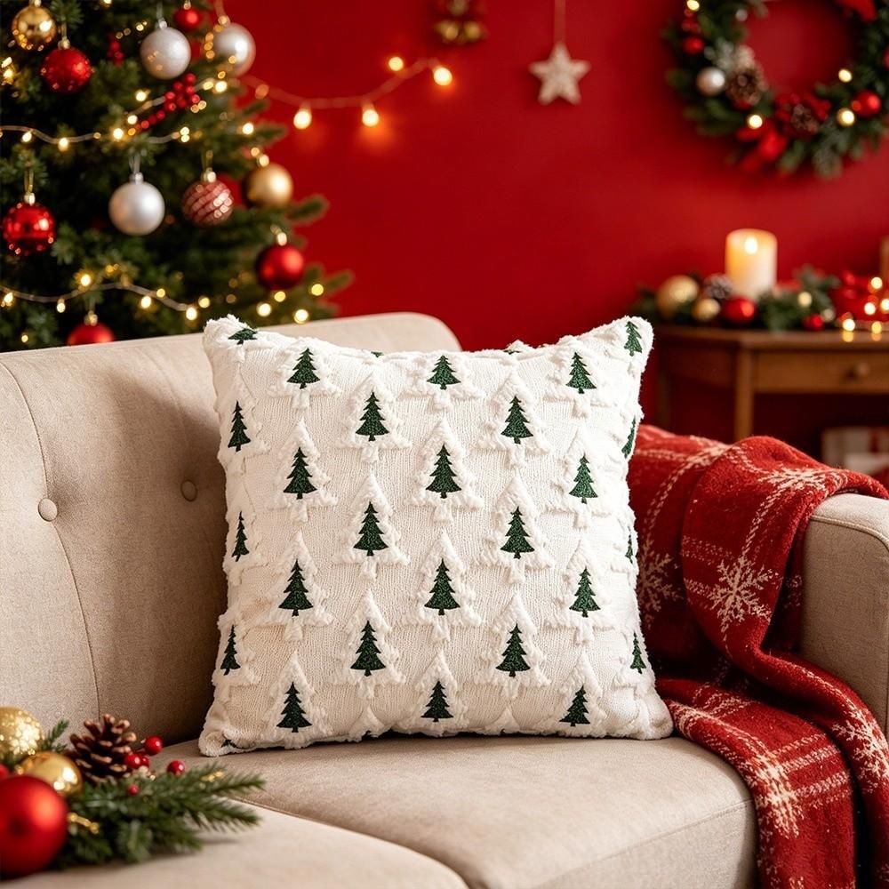 18x18 Inch Cushion Covers Embroidered Decorative Pillowcase New Tufted Pillow Covers  Holiday Party