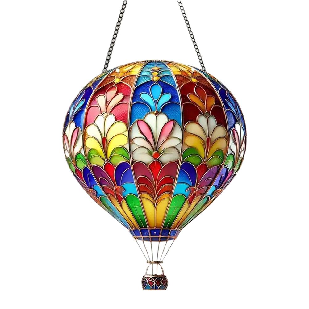 Air Balloon Pendant Sun Catcher Colored Acrylic Wall For Indoor Decor Hanging Window Art Orname K5V2