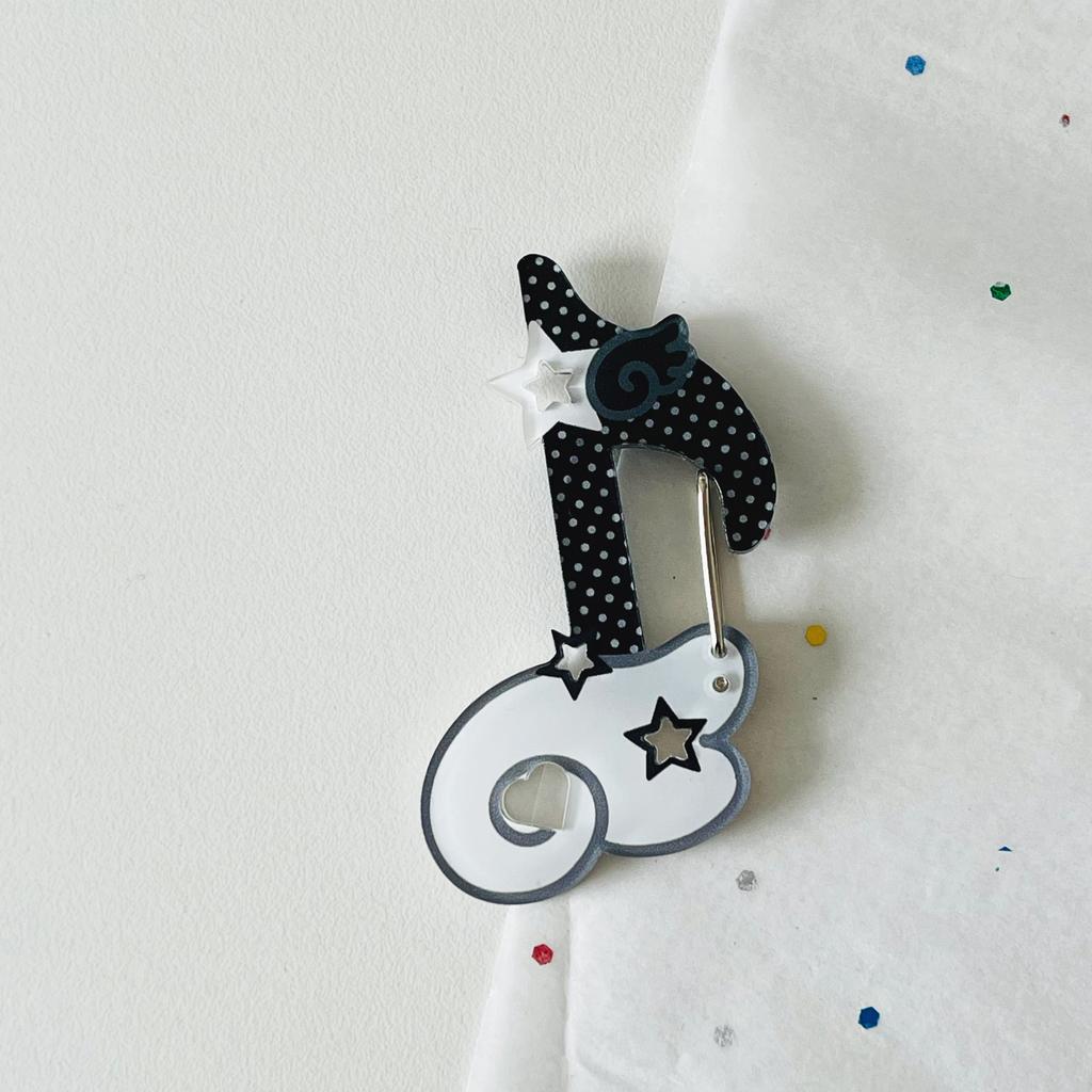 Cute Acrylic Charm Carabiner for Scrapbook Deco Ita Bag Decor Accessories Korean Style Keychain Kawaii Decorative Phone Strap