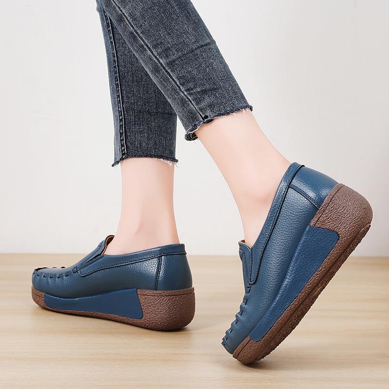 35-41 Women's Oversized Comfortable Thick Soled High Rise Sponge Shoes Mother's Shoes Lazy Shoes Loafers Shoes