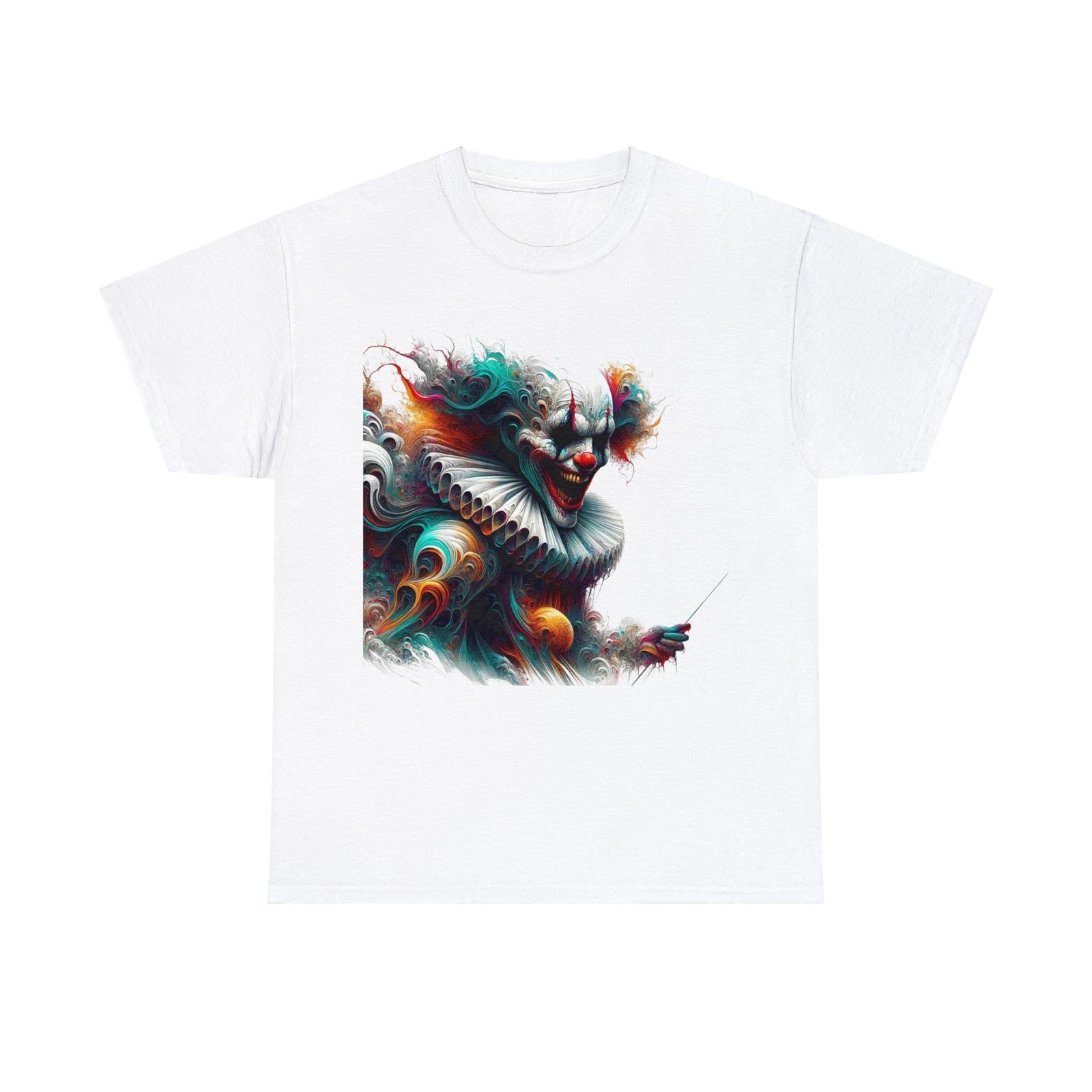 

Unisex Adult T Shirt Sinister Clown Gothic Horror Art Insane Streetwear Tee Mens 5XL різнокольоровий