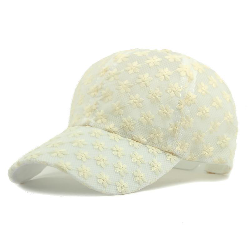 Women's Small Floral Baseball Cap Outdoor Sun Hat
