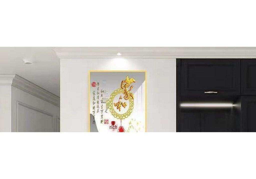 Slim Vertical Self-Adhesive Mural: Elegant Decorative Sticker for Entrance Hall or Corridor