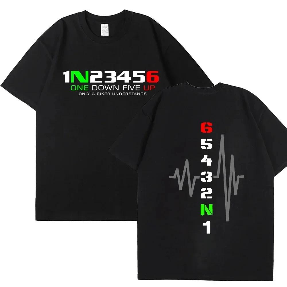 

Unisexual Transmission 1N23456 Motorcycle Speed Unisexs t shirt Summer cotton Women TShirt Fashion cool Unisexs Top tee unisex TShirt S