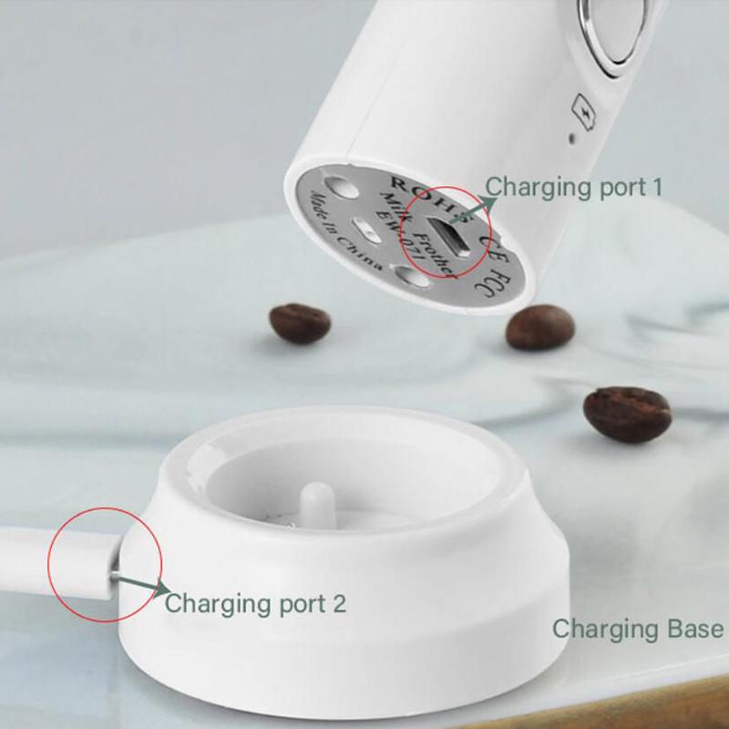 Electric Milk Frother Foam Maker Wireless Handheld Foamer High Speeds Drink Mixer Coffee Frothing Wand