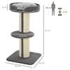 Cat Tree with Bed, Cushion, Plush Cover, and Sisal Rope Poles