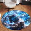 Hashibira (1) Round Office Rug Decorative Floor Rug for Office Bedroom Living Room and Home Space
