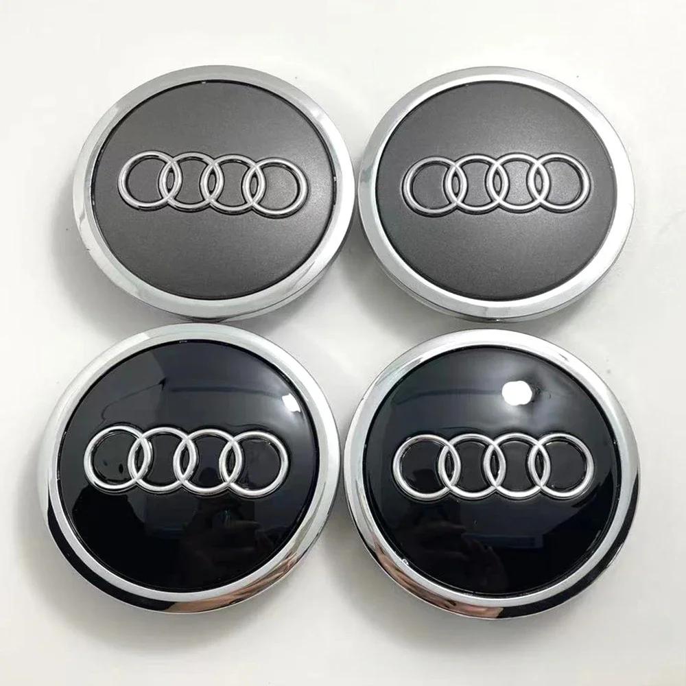 For Audi 60/61/68/69/77MM 4pcs Car Wheel Center Hup Cap Cover A4 A6L A7 A8 A3 A5 A6 S3 S4 Q3 Q5 Q5L Q7 Modification