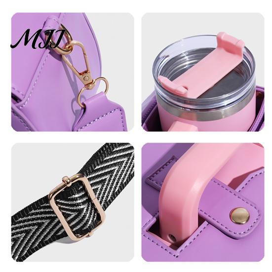 Crossbody Bag Outdoor Water Cup Storage with Adjustable Strap Waterproof Easy Coffee Pouch to Carry Portable Holder Bottle Purse Hands-free