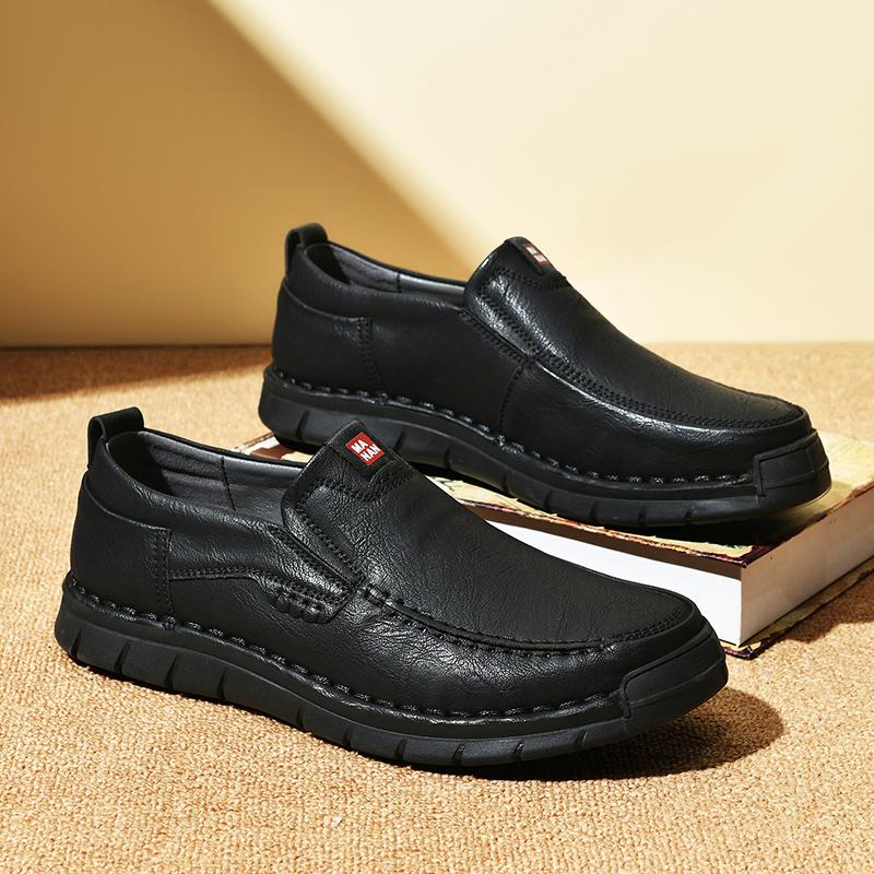 New Soft Leather Men's Shoes Outdoor Men's Loafers Luxury Breathable Men's Driving Shoes Non-Slip Men's Casual Shoes