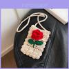 Knit Flower Girls Crossbody Bag With Durable Material For Daily Use