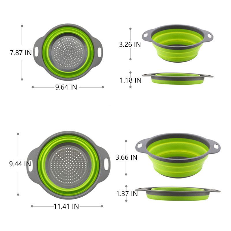 1ks skládací odtokový koš Kulatý filtrační koš Teleskopický skládací koš na ovoce