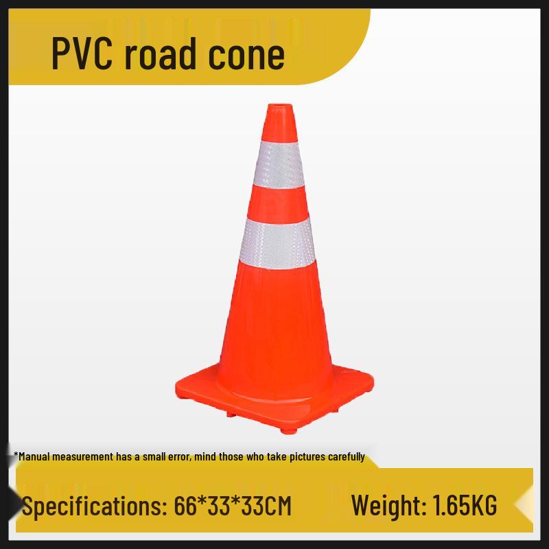 70cm Reflective PVC Traffic Cone with Lifting Ring - Safety Barrier