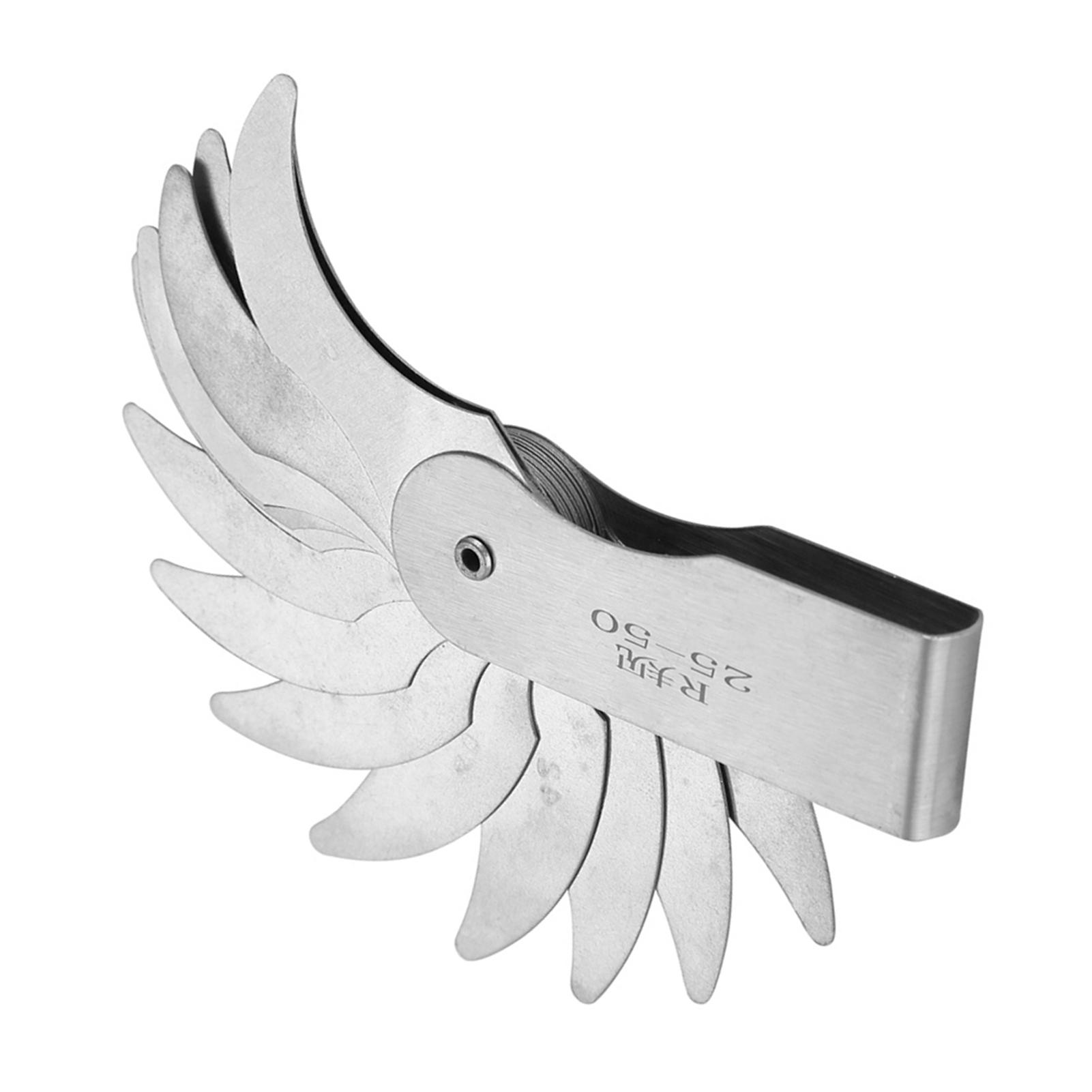 

Измерительный инструмент для измерения радиуса из нержавеющей стали, внешний, внутренний, вогнутый, выпуклый (Р2550ММ)