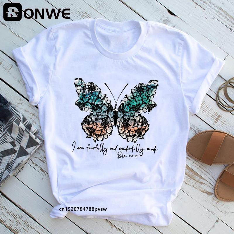 Woman Butterfly Tree 3D Print Harajuku Summer Tshirts Casual Round Neck Short Slee Top T- Shirt