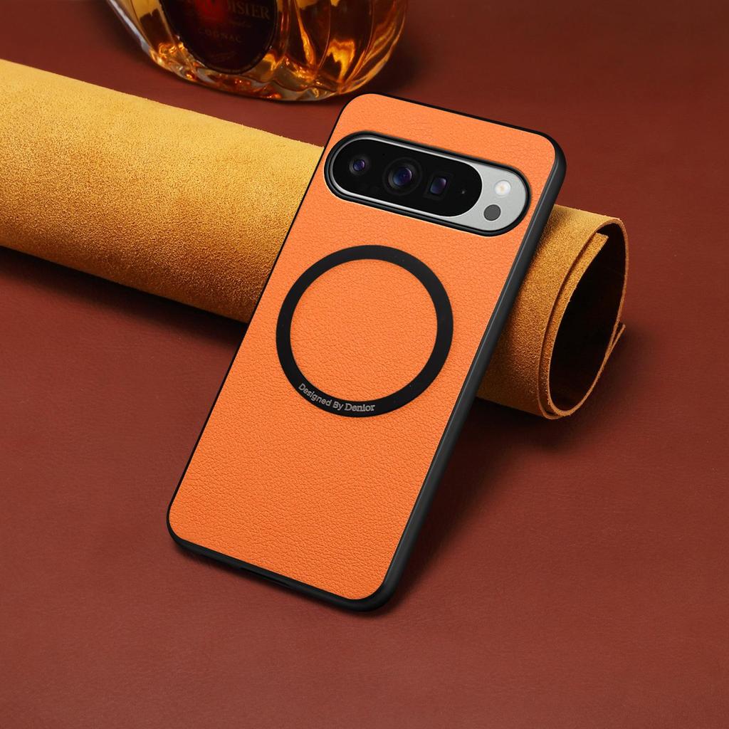 Senior-Friendly Google Pixel 8Pro Faux Leather Drop-Proof Calfskin Case