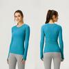 Women's Quick Dry Long Sleeve Yoga & Running Top - Round Neck, Sweat-Wicking, Fitness T-Shirt