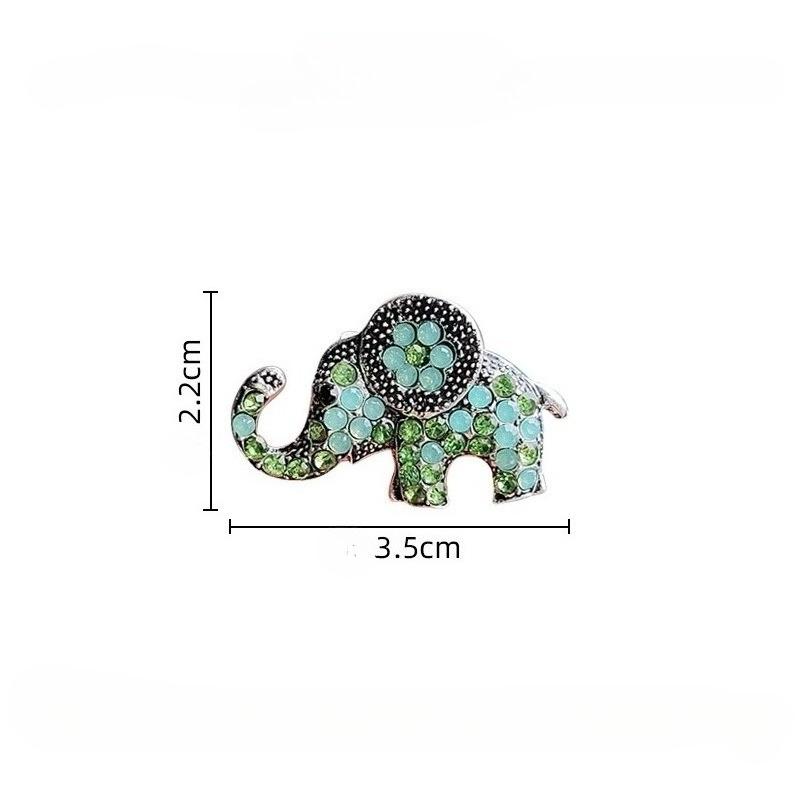 Luxuriöse und farbenfrohe Elefantenbrosche, Damenschmuck in Tierform, Party- und Hochzeits-Casual-Geschenkaccessoires