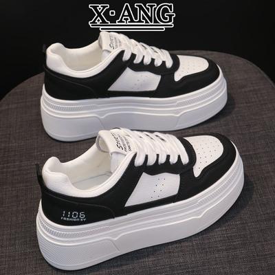 Cm Thick-soled Heightening Women's Shoes Leather Board Shoes Women's Small White Shoes New Autumn Shoes Casual Sports Shoes