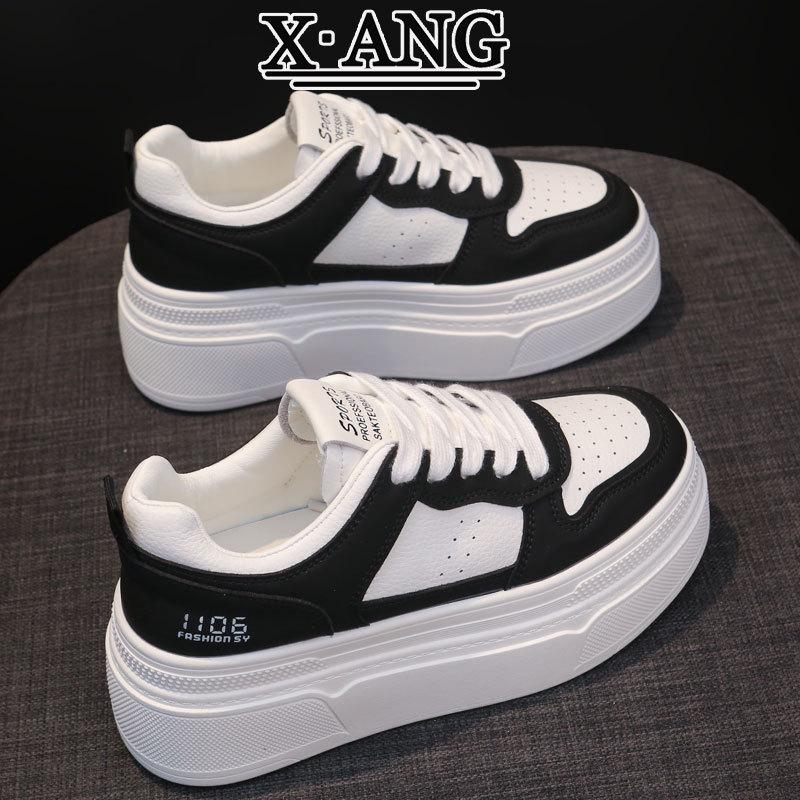 Cm Thick-soled Heightening Women's Shoes Leather Board Shoes Women's Small White Shoes New Autumn Shoes Casual Sports Shoes