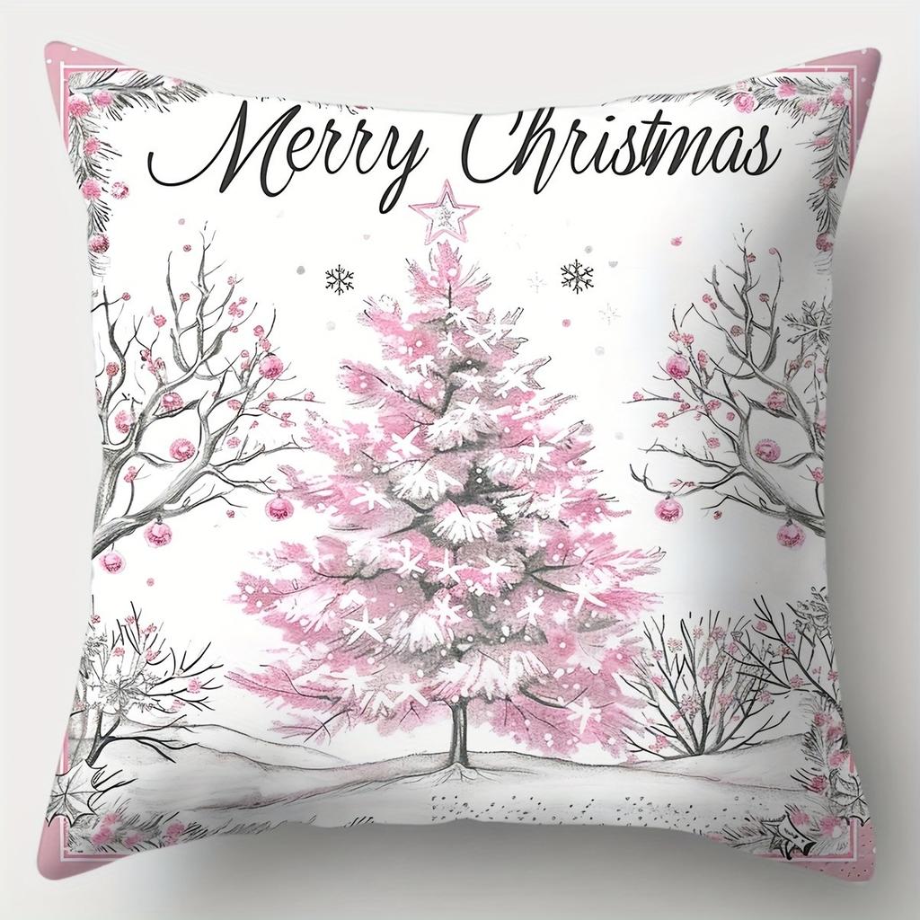 Christmas decoration pillow cover Christmas dwarf snowman pattern living room sofa cushion cover bedroom room home decoration