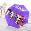 Ombrello Stampato Personalizzato con Nome K-KPop Demon Hunters - Apertura/Chiusura Automatica, Struttura Robusta a Otto Stecche, Ombrello Pieghevole Automatico