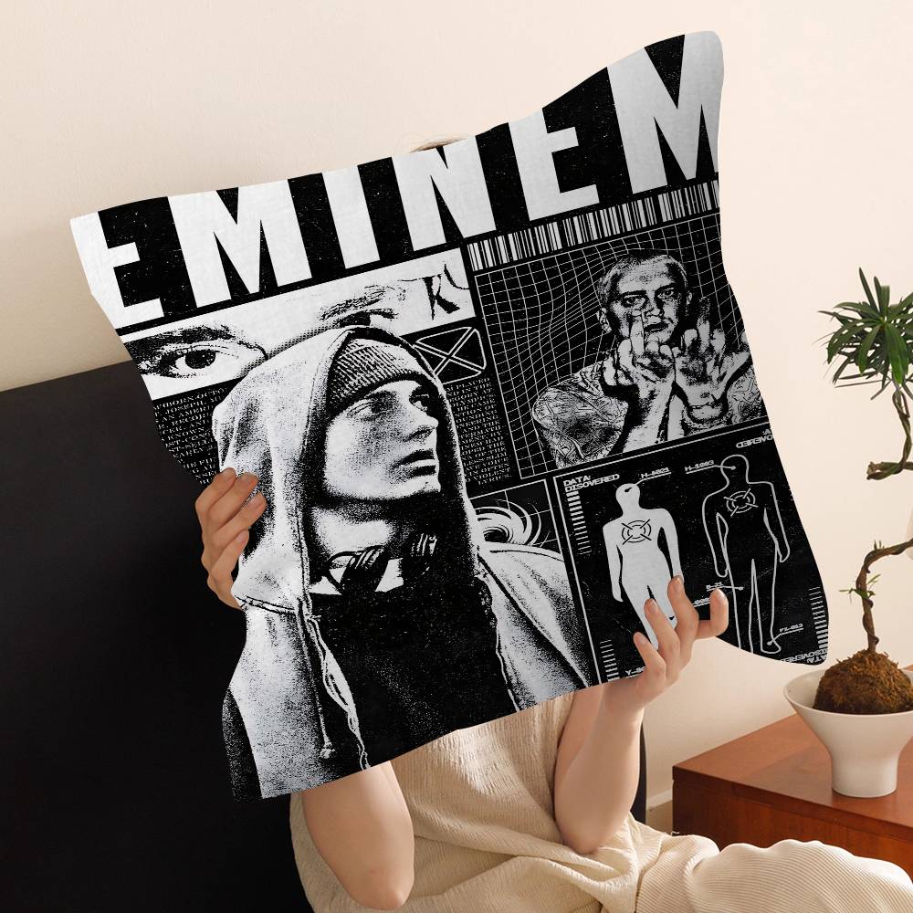 Rapper Singer E-Eminem Pillow Cushion Cover Pillowcase Living Room Sofa Home Decor Customized