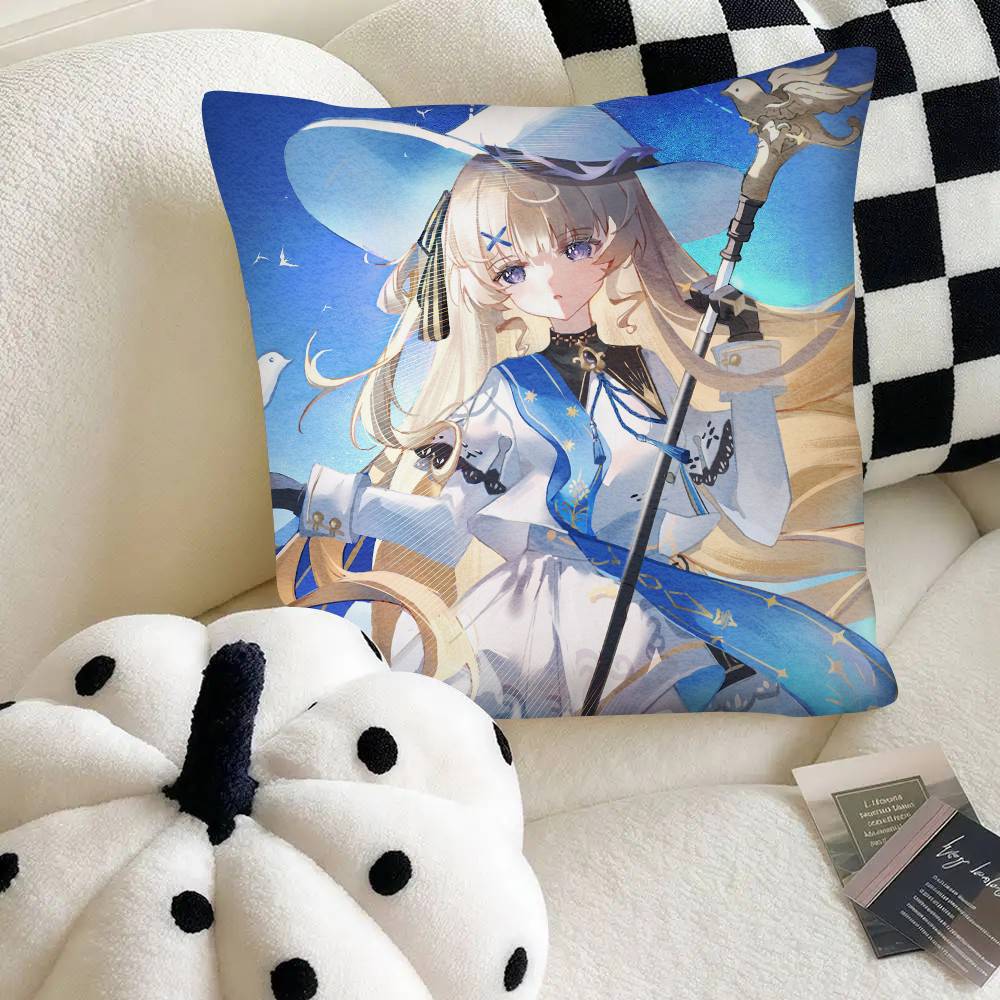 Phoebe Hot 3D Game Wuthering Waves Pillow Case Square Pillow Bedroom Sofa Leisure Comfort Cushion Car Home Decoration