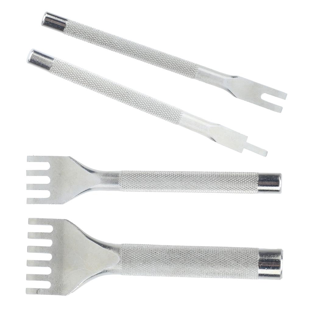 Prong Punch Tool Lacing Chisel Set Leather Hole Punches High Speed Steel Industrial