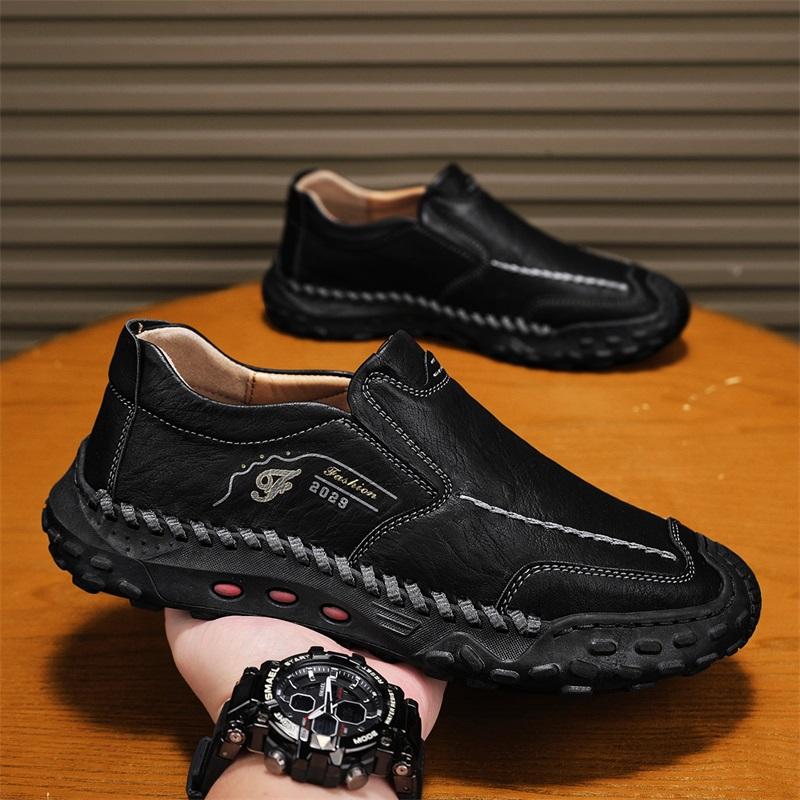 Spring/fall Mens Ankle Boots Leather Shoes Large Size  Car Driving Shoes Leather Boots