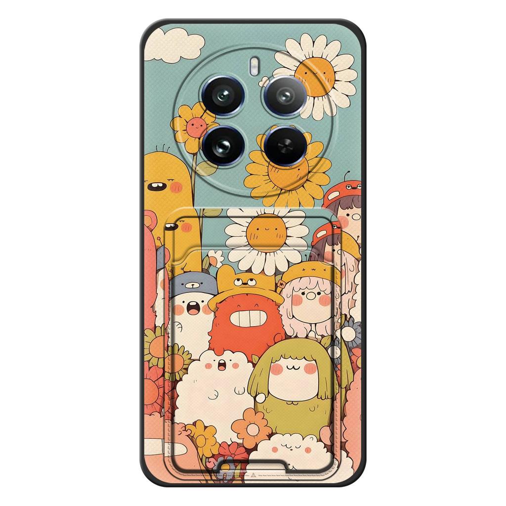 Durable Card Sleeve Phone Case For Realme12 Pro 5G/12Pro+/Extreme Edition Card Slot Full Wrap Protective Anti-knock Cute