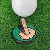 Middle Finger Golf Ball Marker with Magnetic Hat Clip Waterproof Ball Alignment Tool