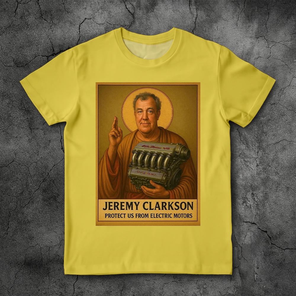 Jeremy Clarkson Proteggici Dai Motori Elettrici Merch Fan Maglietta Top Gear Divertente Meme Grafica Magliette Unisex Casual Larghe T-shirt