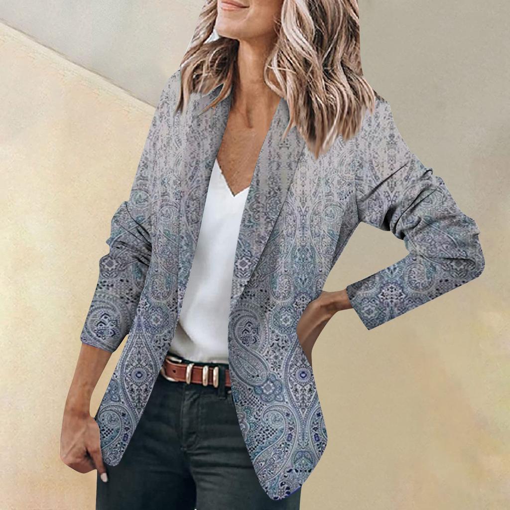Dámská bunda s dlouhým rukávem Cardigan Límec na jeden knoflík Business & Leisure Top