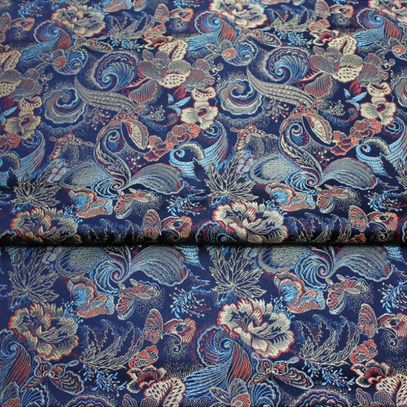 Brokat Jacquard Stoff mit Schmetterlingsmuster im chinesischen Stil Chinesisches Tang-Kostüm Cheongsam Mongolische Robe Damast Stoffmaterial